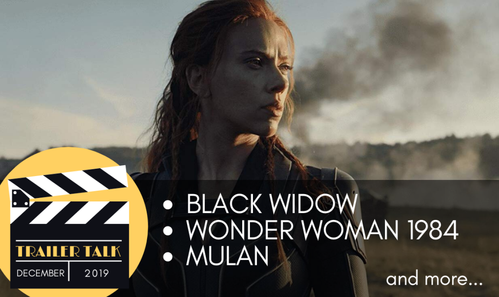 Cinematic Doctrine Christian Movie Podcast talks movie trailers Black Widow Wonder Woman 1984 Mulan