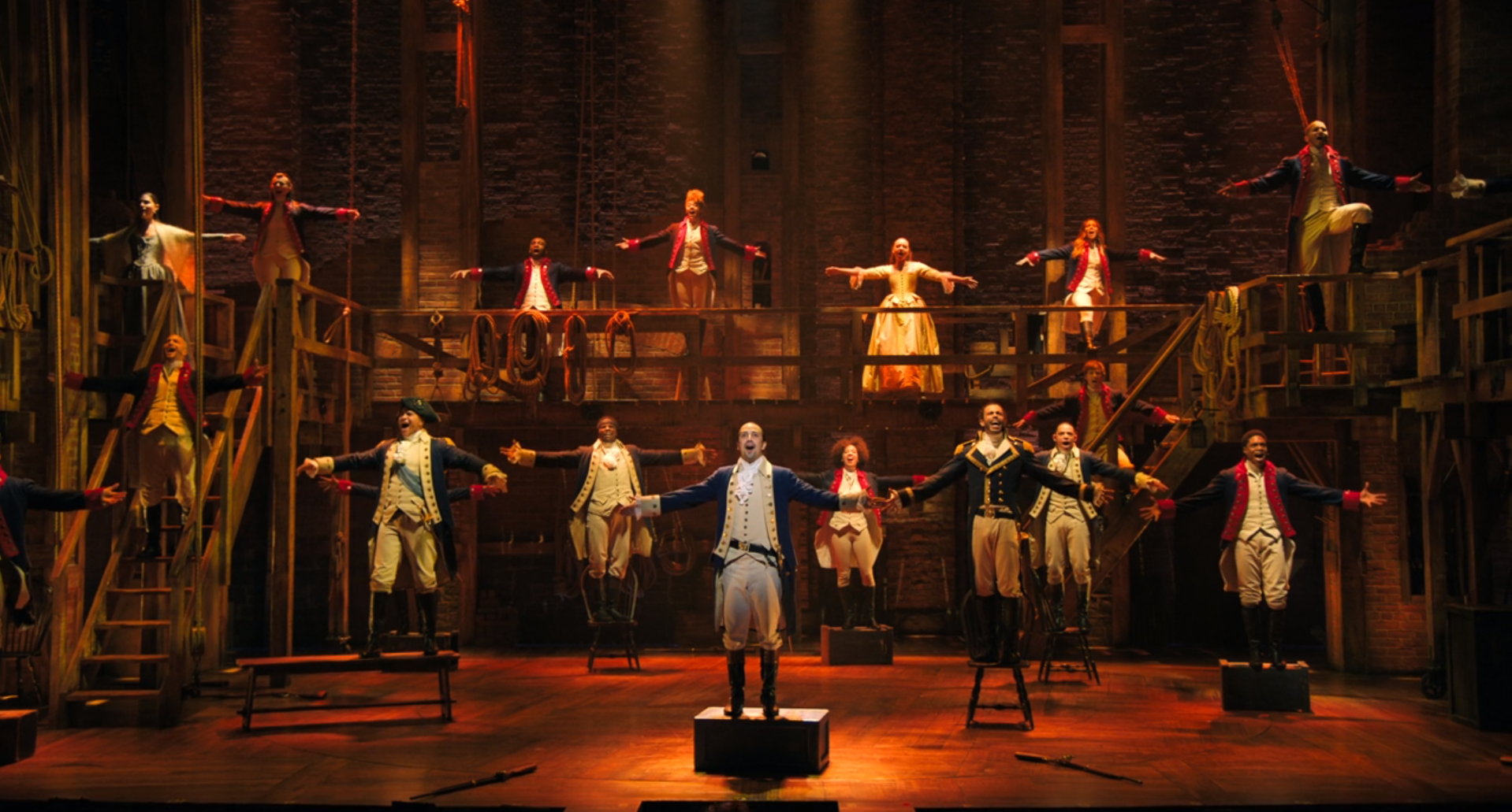 Hamilton musical cast on Disney Plus discussed on the Christian Movie Podcast Cinematic Doctrine with Truce Chris Staron