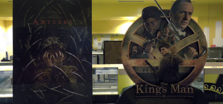 Old Movie Theater advertisements for movies from early 2020 Cinematic Doctrine Christian Podcast