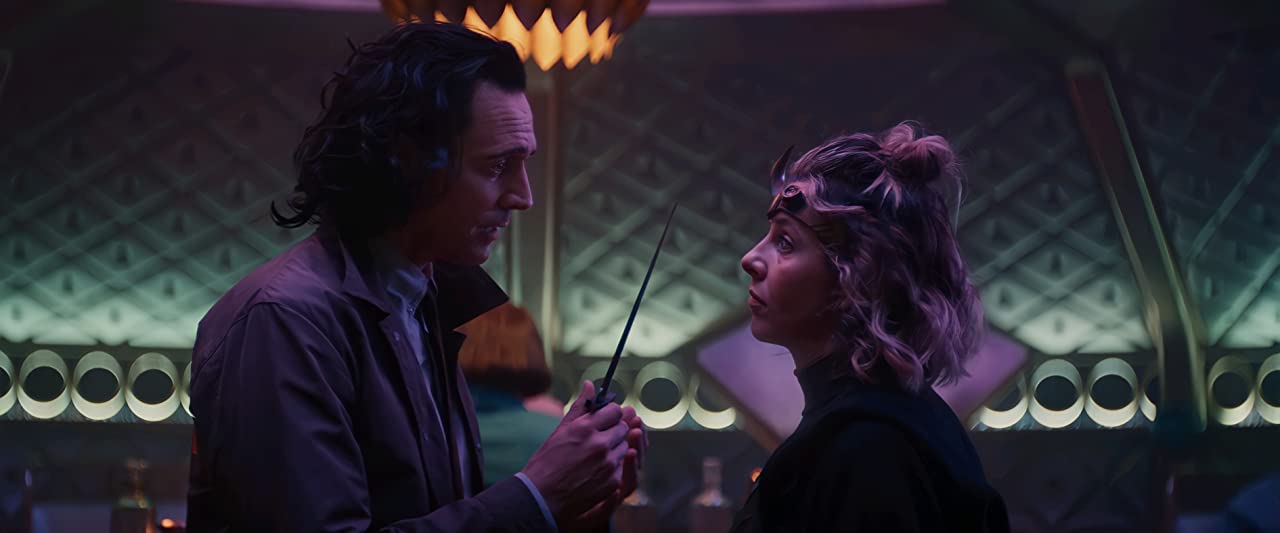 Tom Hiddleston Loki and Sophia Di Martino Sylvie in Disney Marvel show on Christian Podcast Cinematic Doctrine