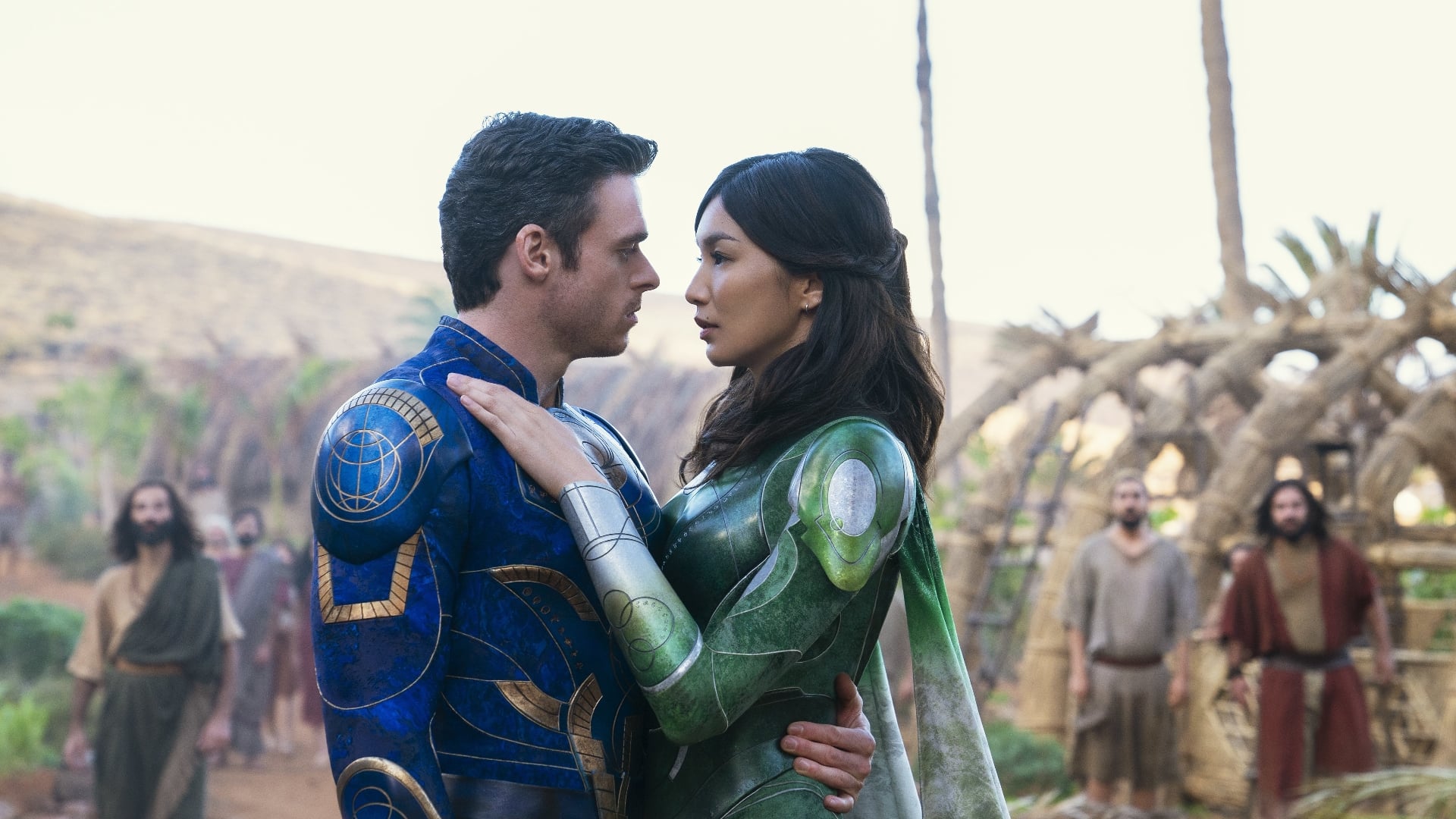 Gemma Chan and Richard Madden as Sersi and Ikaris in Disney Marvel Eternals