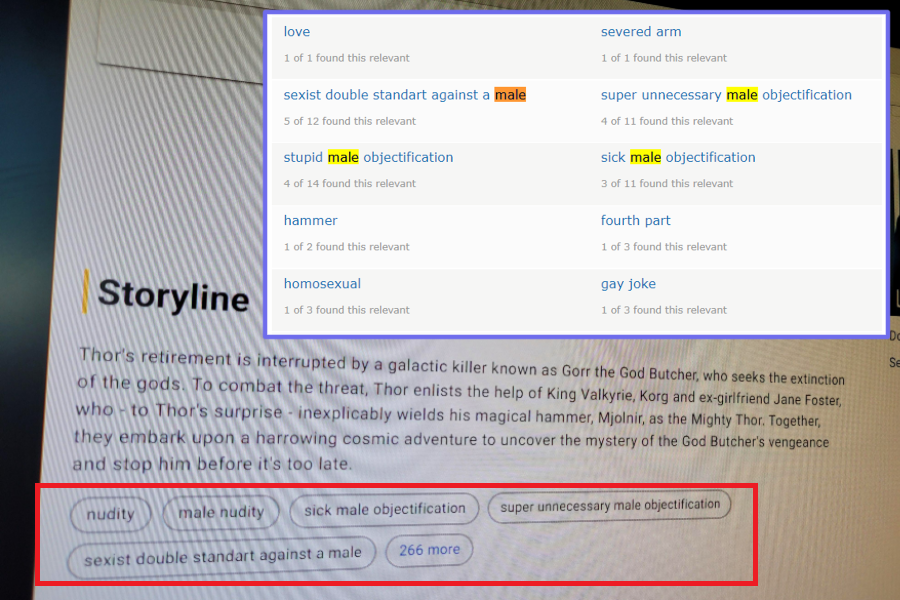 Thor Love and Thunder male sexism