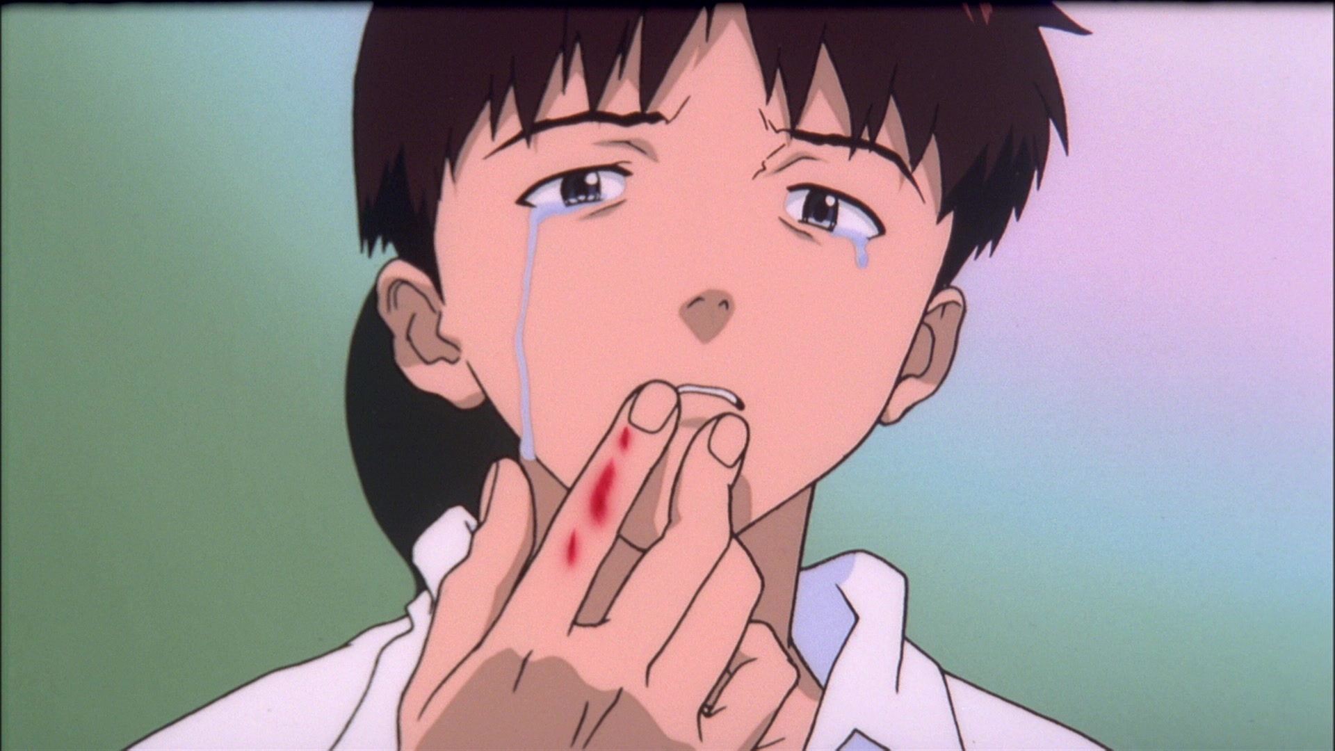 Shinji weeping end of evangelion